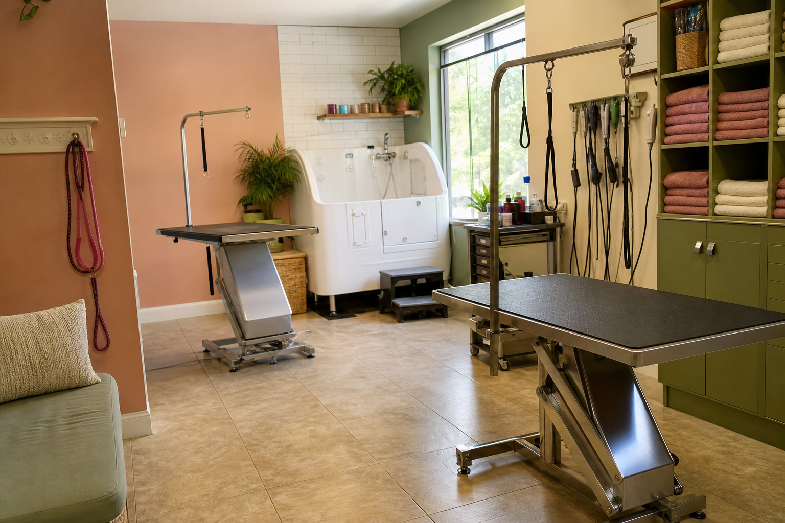 Interior of the Dog Grooming of Texas salon on Loop 336